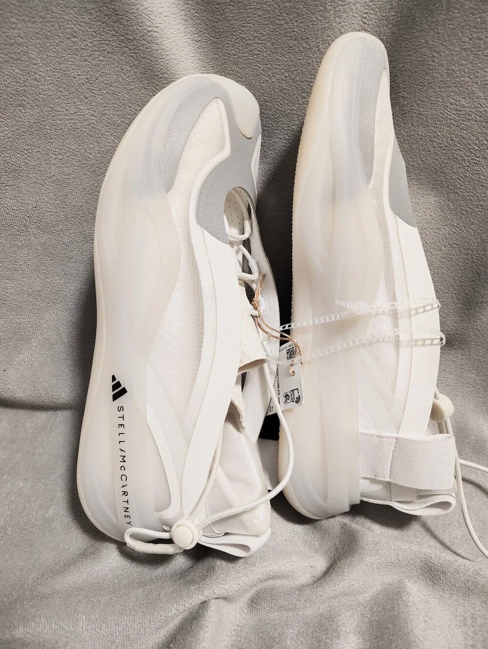 NWT $250 Adidas by Stella McCartney Sportswear Low Ground White & Gray Women's 8